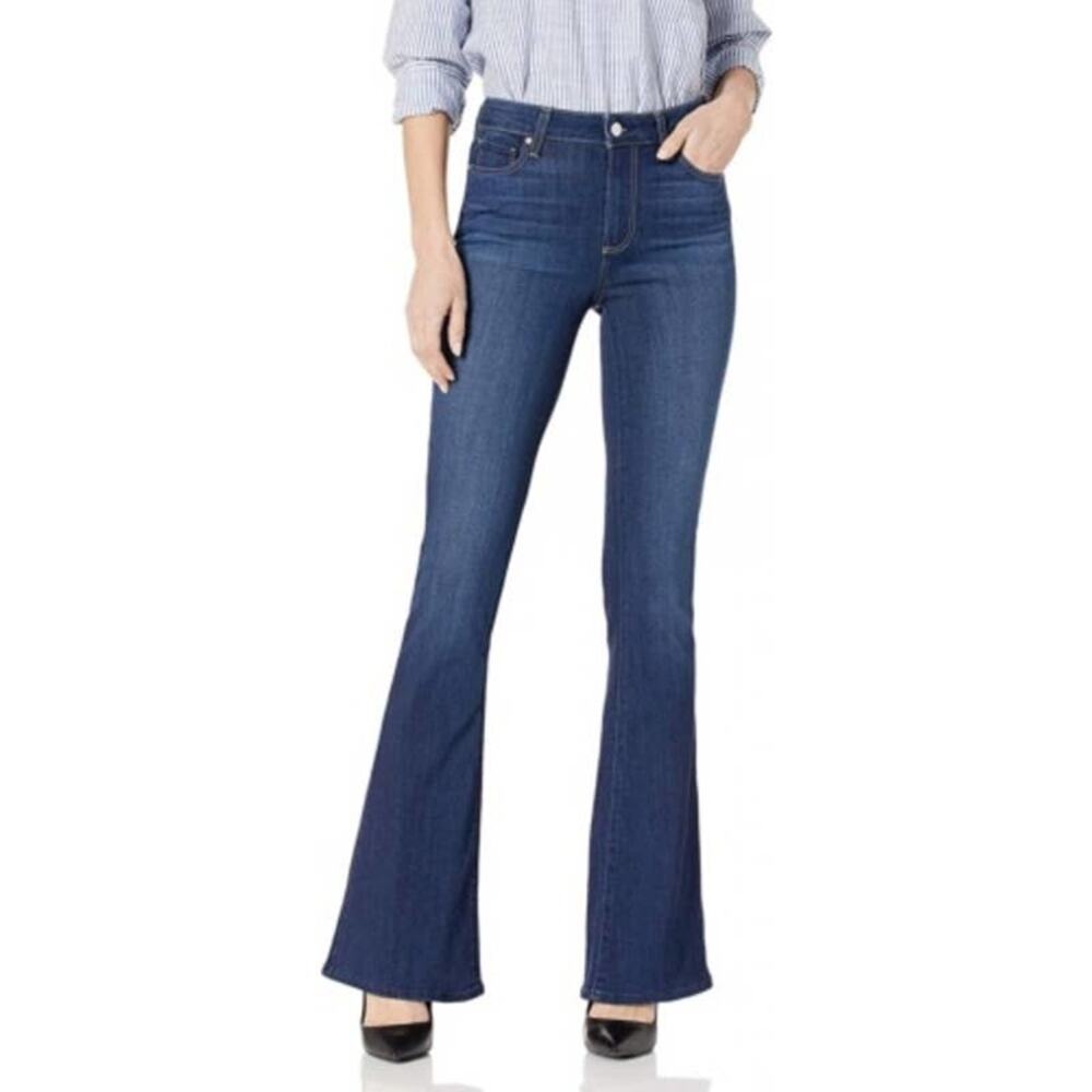 PAIGE High Rise Bell Canyon Flare Jeans in Dion Wash Size 28 🔔👖✨
